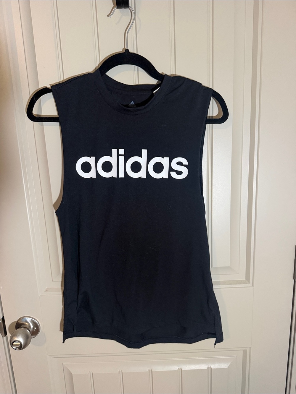 adidas Black Sleeveless Logo Tank